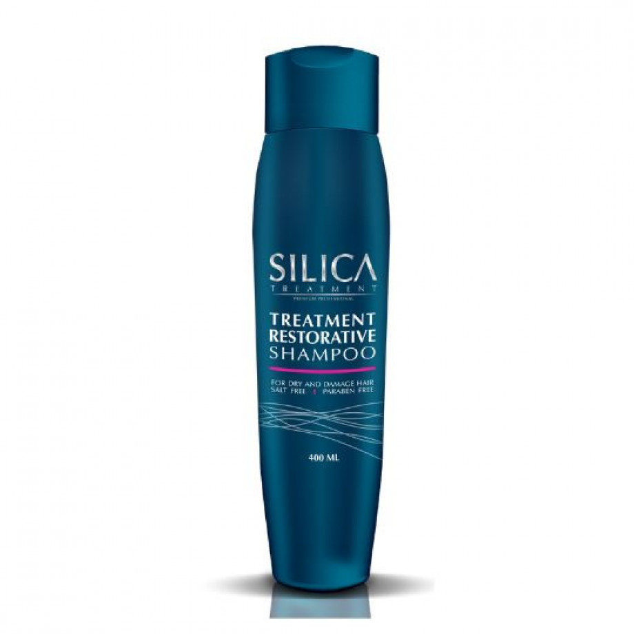 SILICA שמפו משקם ללא מלחים לשיער יבש שעבר החלקה מבית - 400 מ''ל