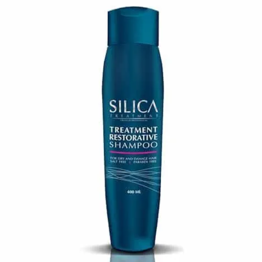 SILICA שמפו משקם ללא מלחים לשיער יבש שעבר החלקה מבית