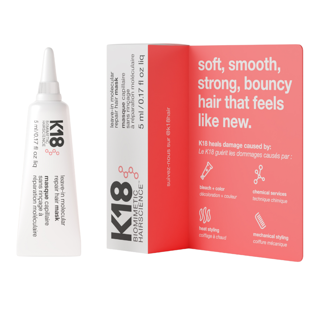 K18 מסכה ללא שטיפה לתיקון ושיקום מולקולרי של השיער